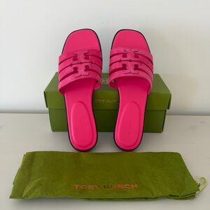 NIB Tory Burch Fuschia Slide Sandals Size 7.5